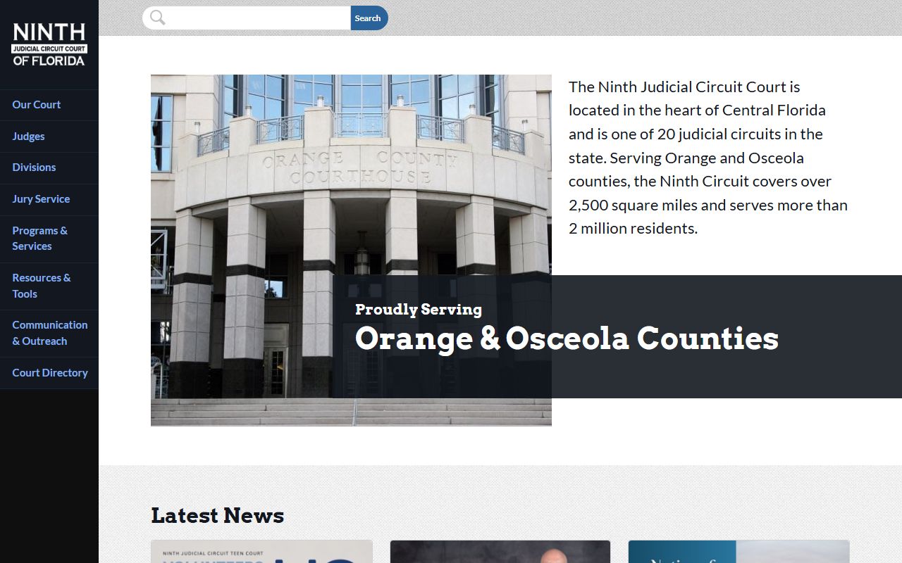 Orange County Circuit Court Ninth Judicial Circuit website
