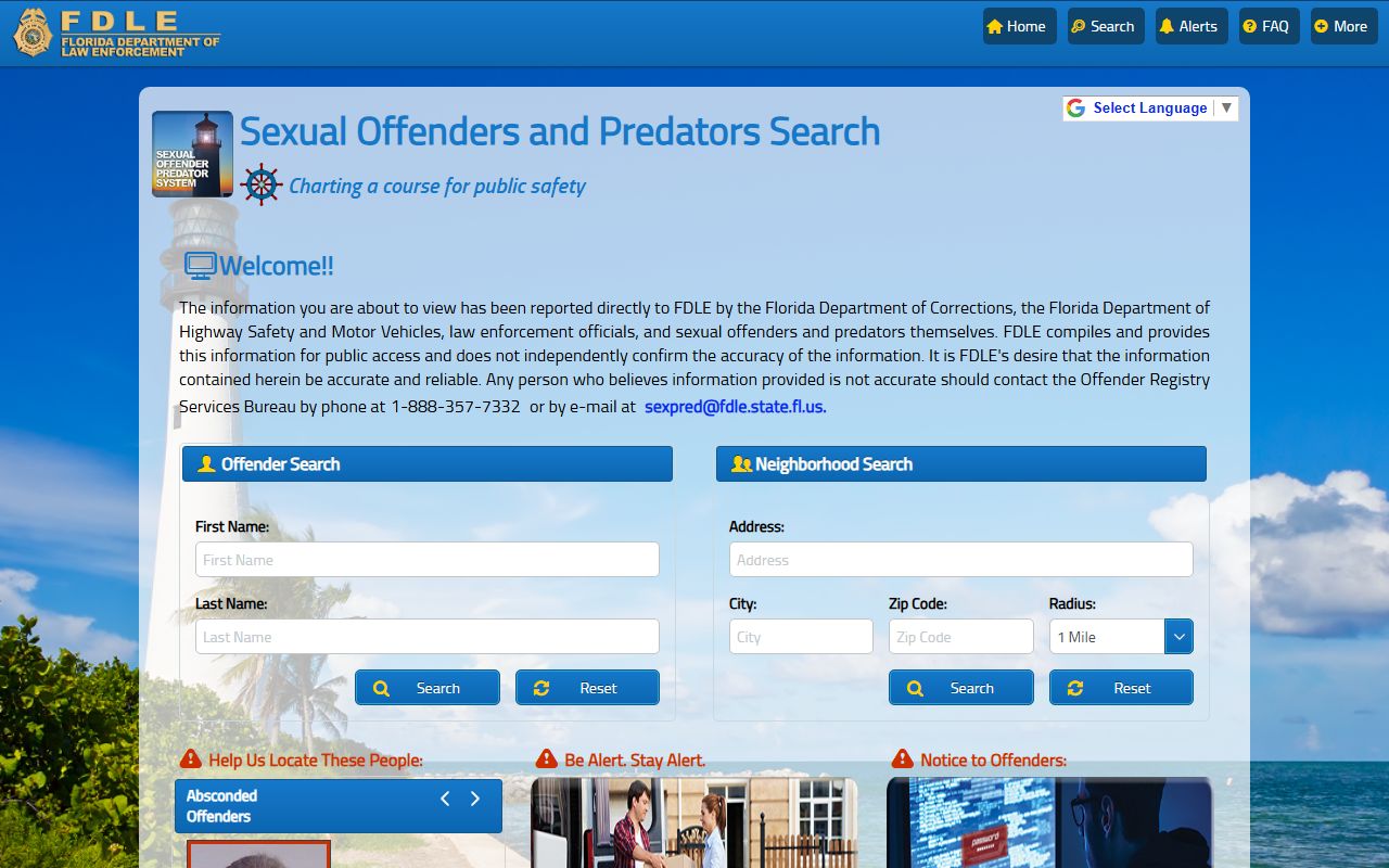 Orange County released inmates FDLE sex offender and predator registry