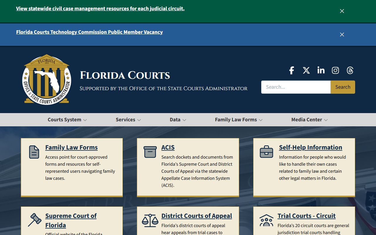 Orange County County Court Florida Courts statewide judiciary site
